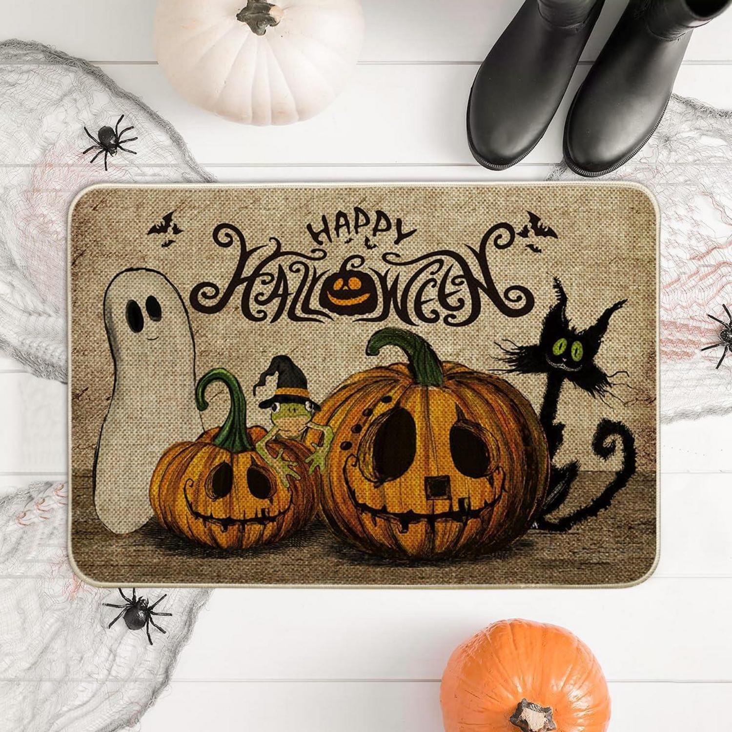 Artoid Halloween Fußmatte Katze Geist Frosch 40x60 cm