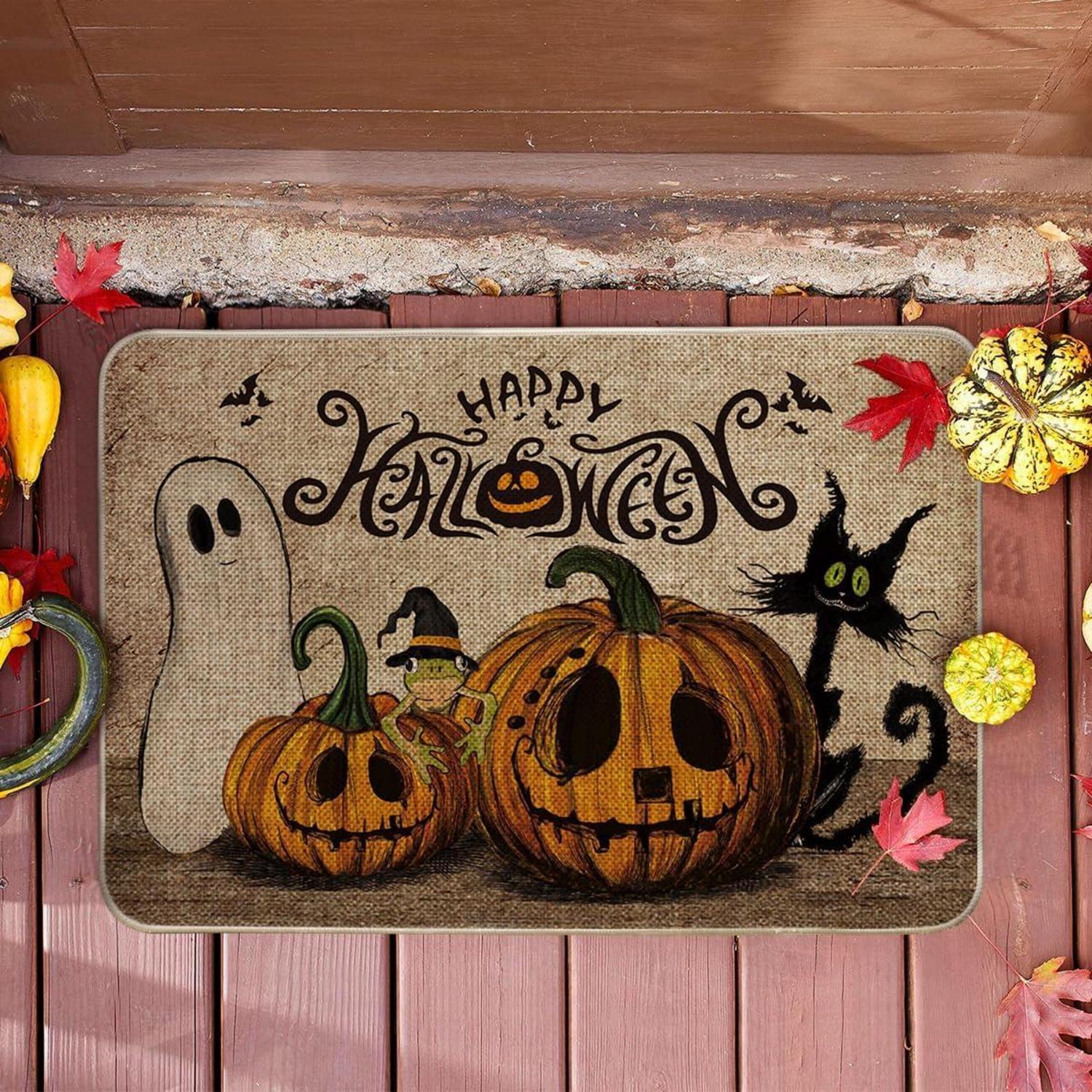 Halloween Fußmatte Geist Frosch 40x60 cm Dekoration Innen Außen