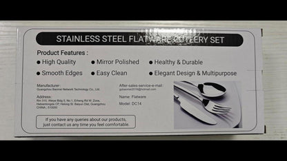 36-teiliges Besteck-Set aus Premium-Edelstahl (6