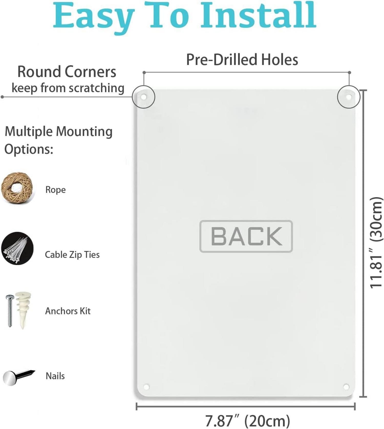 Yiruhe Snellen Visuswanddekoration, 20x30cm, langlebig