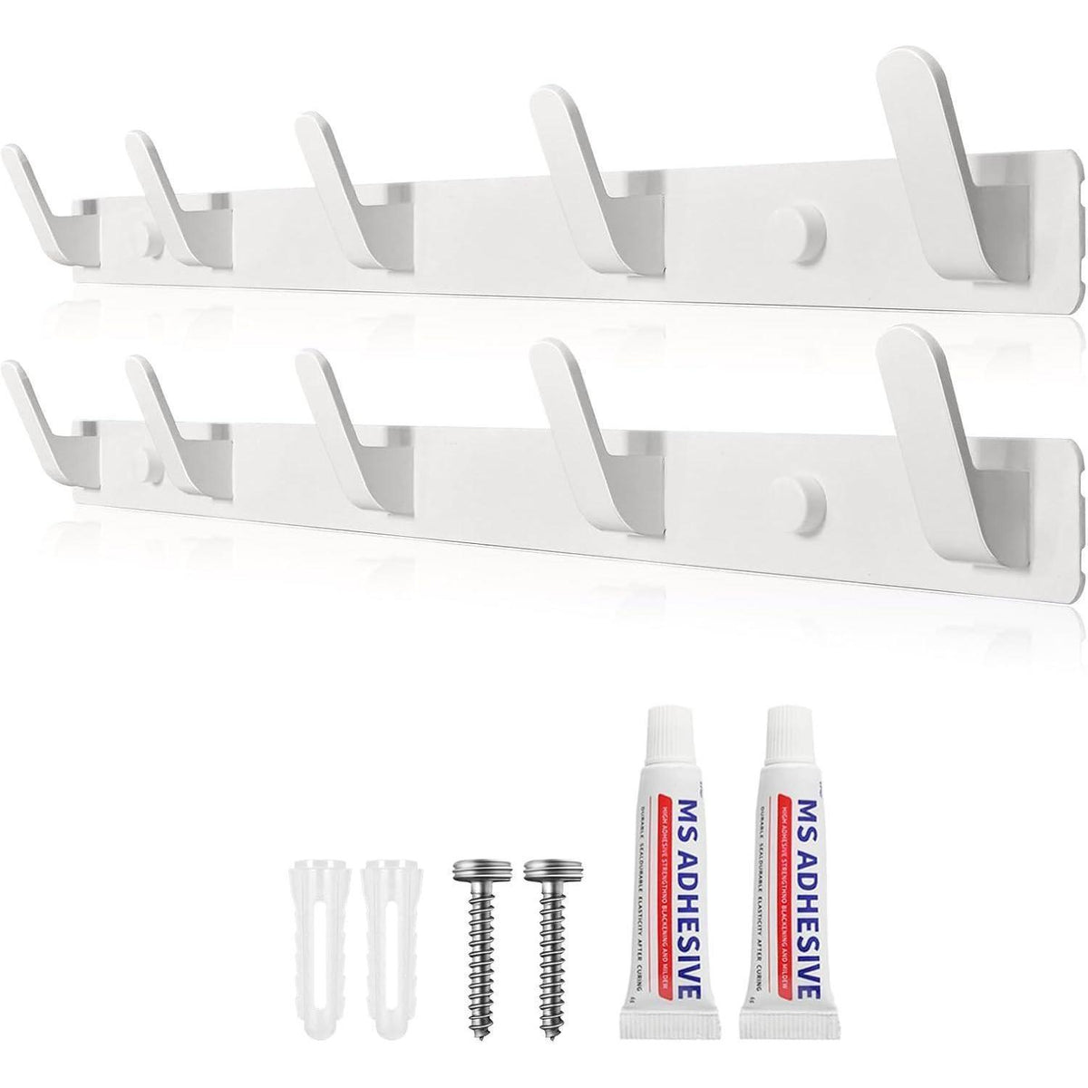 Garderobenhaken mit 10 Haken – Wandhaken für Jacken & Co.