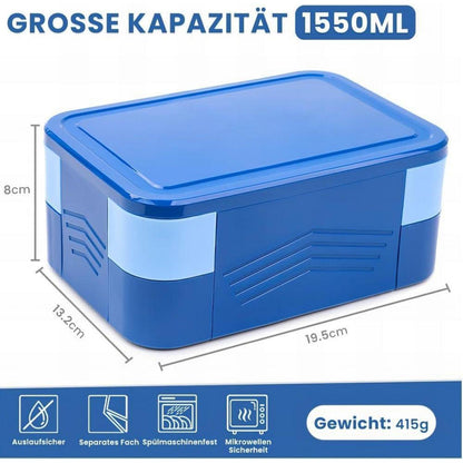 Bugucat Brotdose Kinder Lunchbox Auslaufsicher 1550ML 6