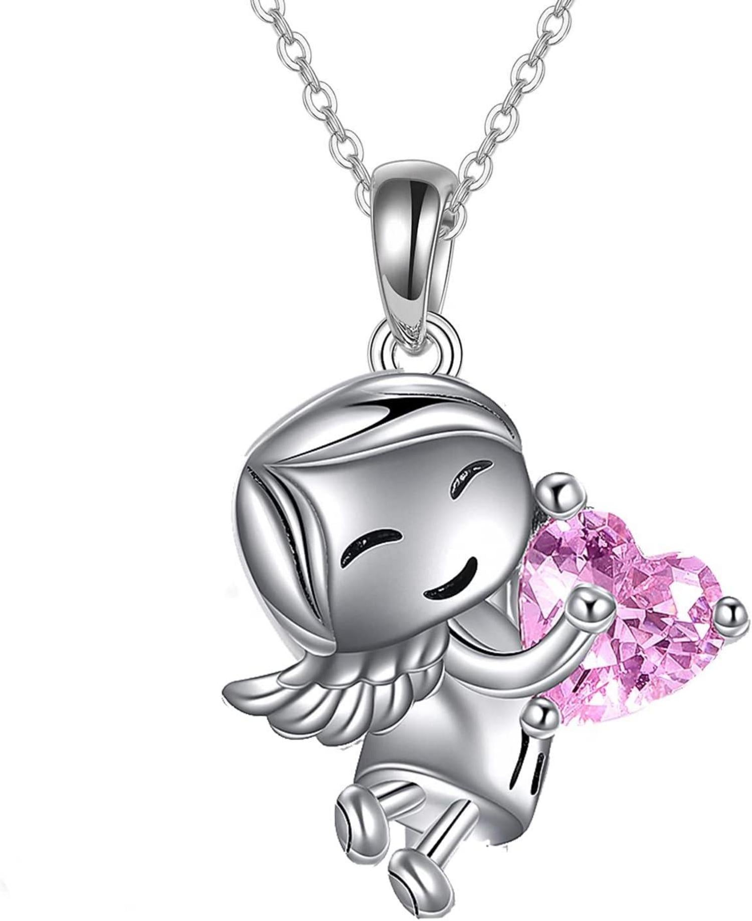 Faultier 925 Sterling Silber Halskette Zirkonia Engel Mädchen