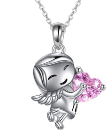 Faultier 925 Sterling Silber Halskette Zirkonia Engel Mädchen