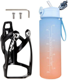 Fahrrad Flaschenhalter Set mit 750ML Sport-Wasserflasche & Käfig