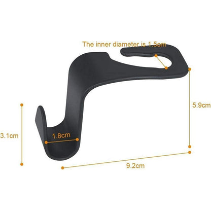 Kopfstützen Auto Haken 4 Stück Schwarz Organizer für