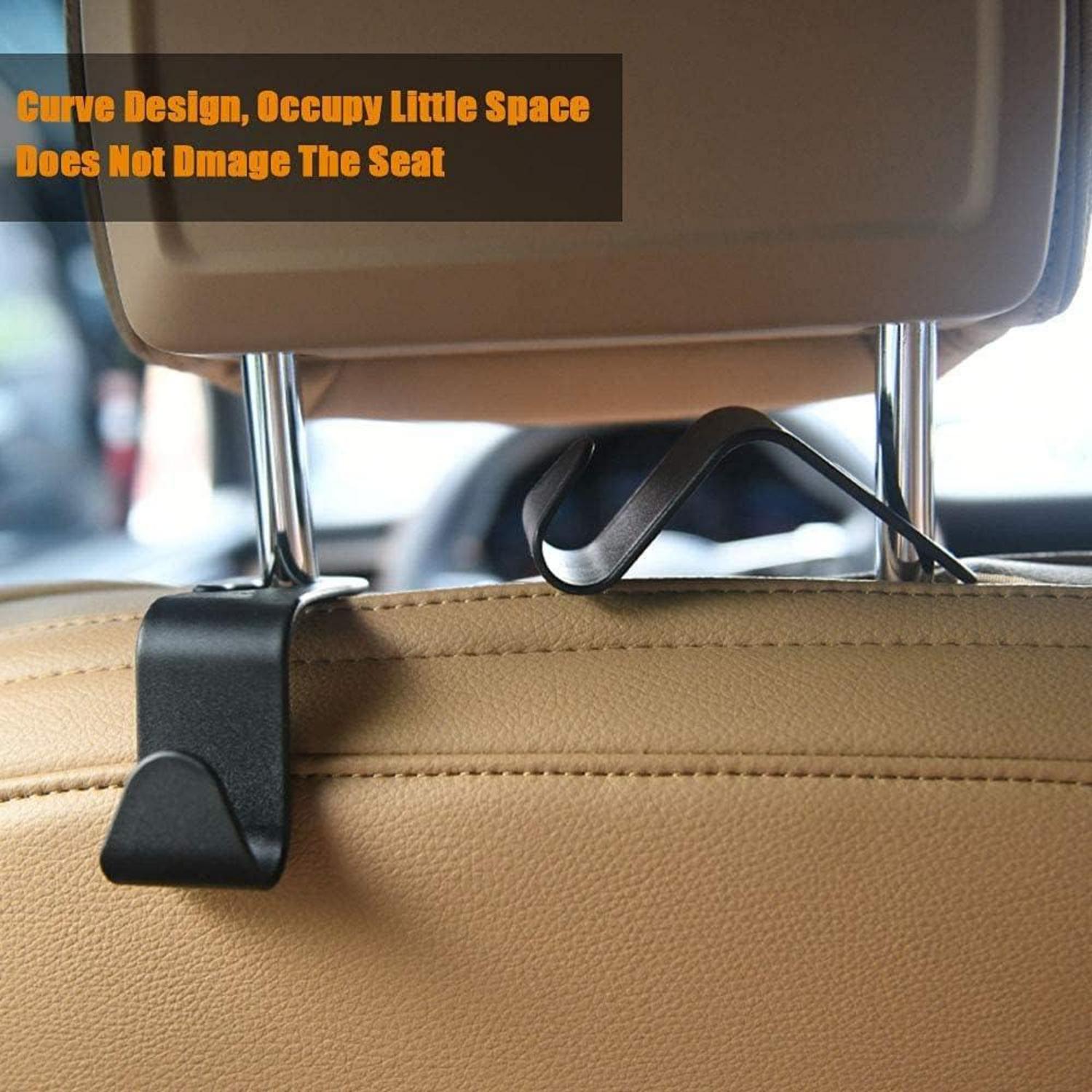 URAQT Auto Kopfstützen Haken Schwarz 4er Set Organizer KFZ Zubehör
