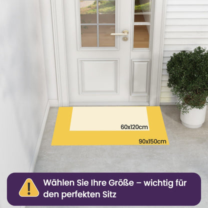 Fußmatte Outdoor 90x150 cm – Wetterfest & Rutschfest Schwarz