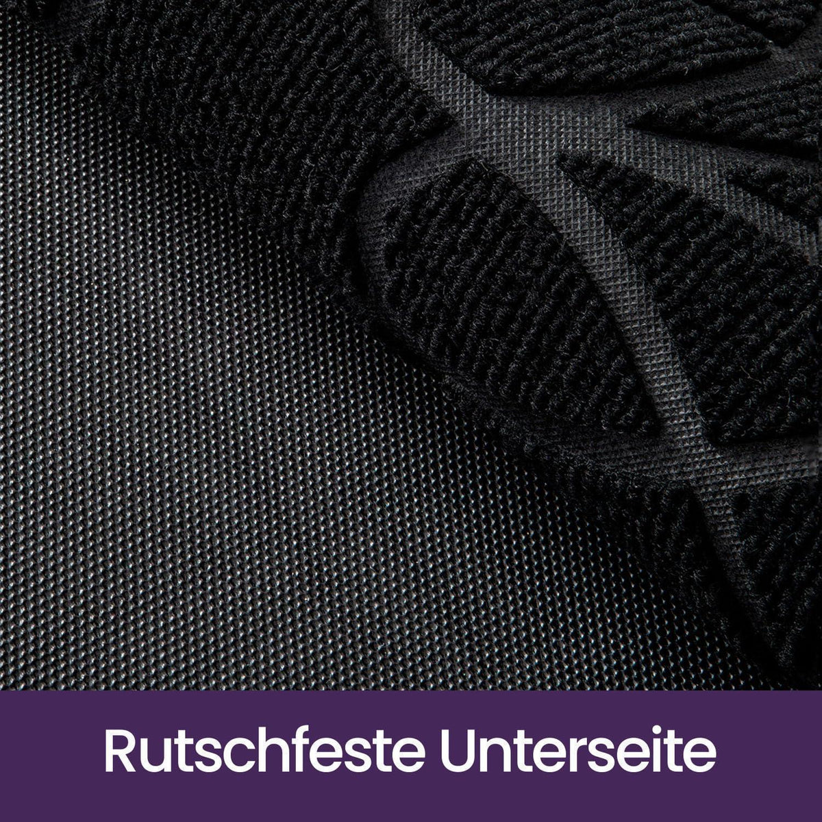 Fußmatte Outdoor 90x150 cm – Wetterfest & Rutschfest Schwarz