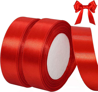 Satinband Rot 44m Schleifenband Hochzeit Deko Taufe Geburtstag