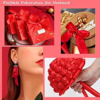 Satinband Rot 44m Geschenkband Breit 20mm Schleifenband Hochzeit Stoff