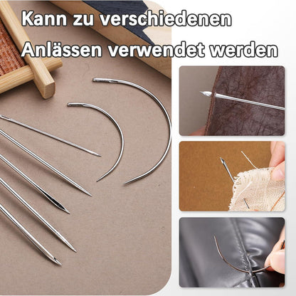 150D Leder Wachsfaden 150 m Rot Ledernähgarn mit Nähnadeln