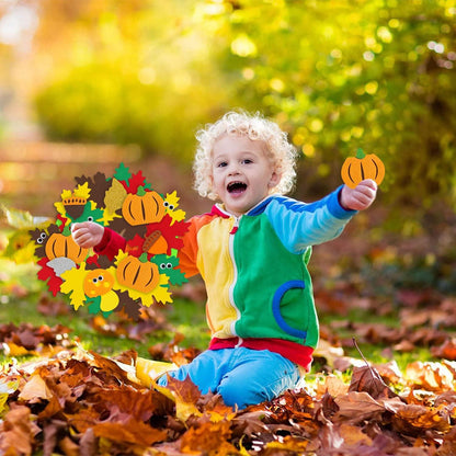 Herbst Bastelset für Kinder DIY Filz Kranz Halloween