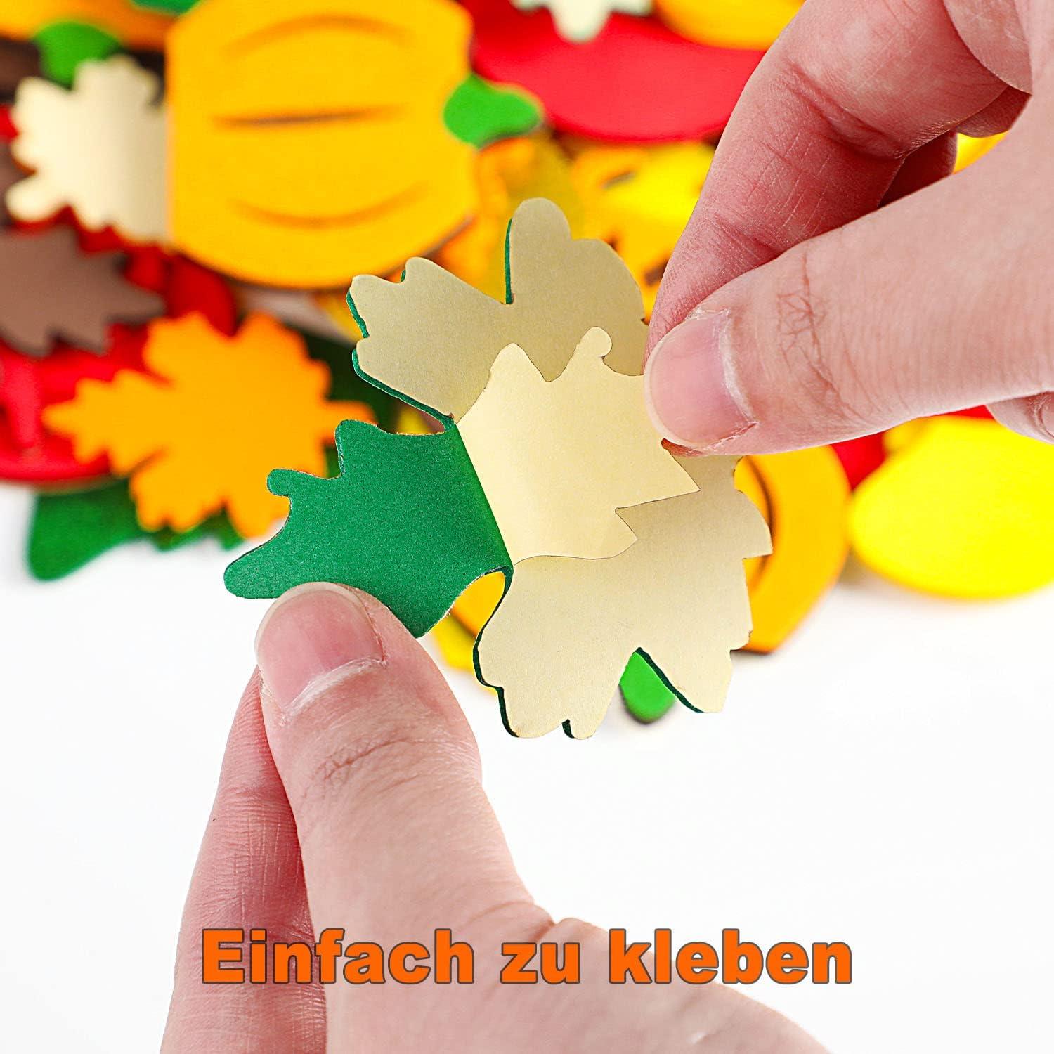 DIY Herbst Bastelset für Kinder, 4 Stück Kranz Ornamente