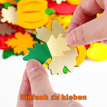 DIY Herbst Bastelset für Kinder, 4 Stück Kranz Ornamente