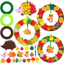 Bastelset für Kinder Herbstkranz Igel DIY Filz Halloween Weihnachten