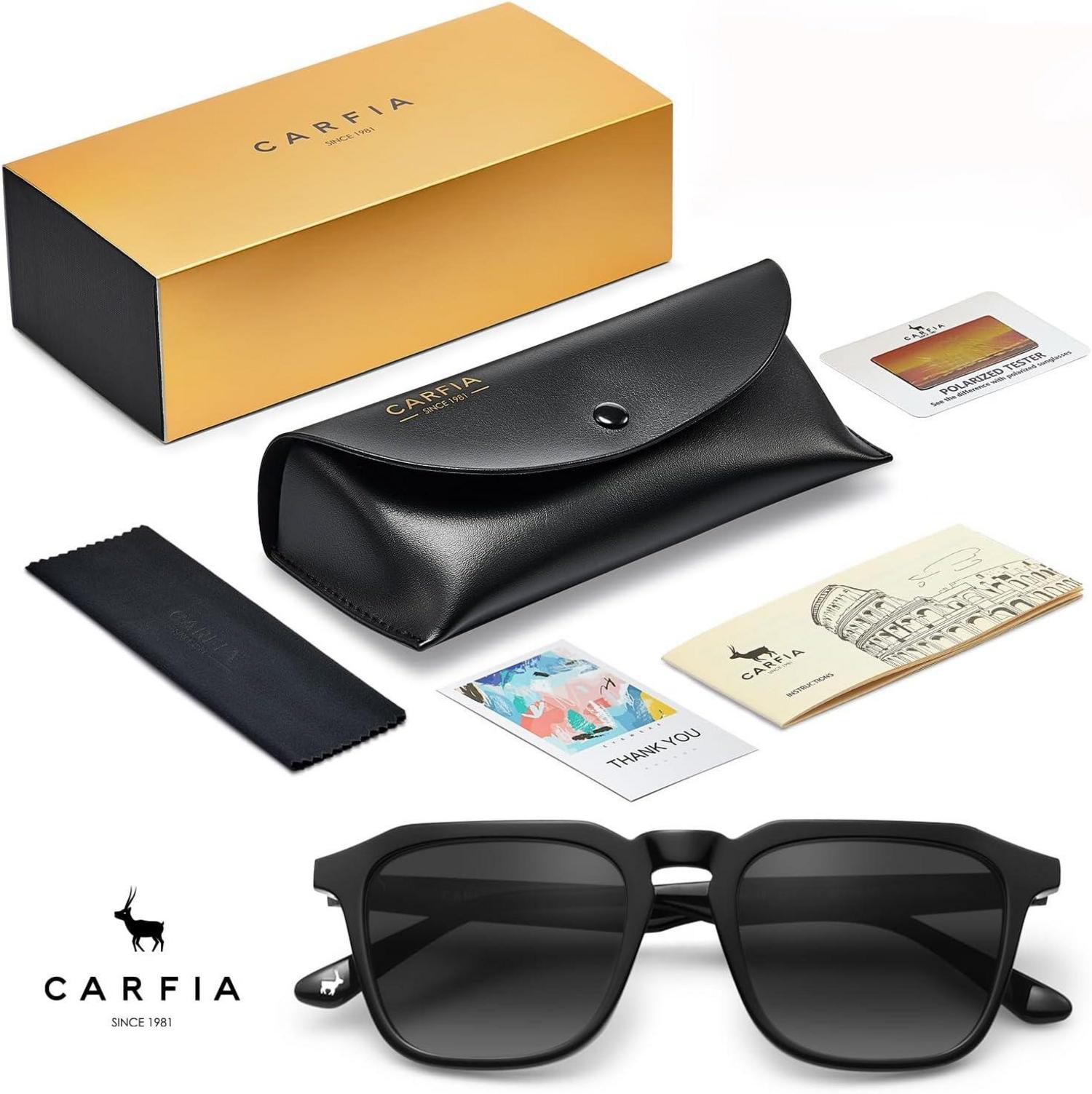 Kleine Herren Sonnenbrille Polarisierte Fahrenbrille UV-Schutz Geschenkset