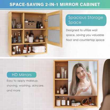 Bambus Badezimmerschrank mit