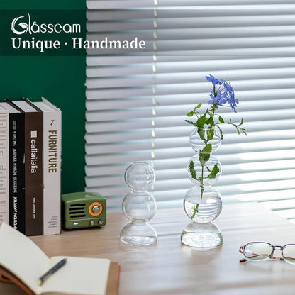 Moderne Glasseam Bubble Vase Transparent - 3 Kugeln Klar