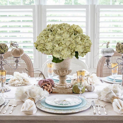 Kunstblumen Hortensien Set für Hochzeit Blumengesteck 23 cm Cream