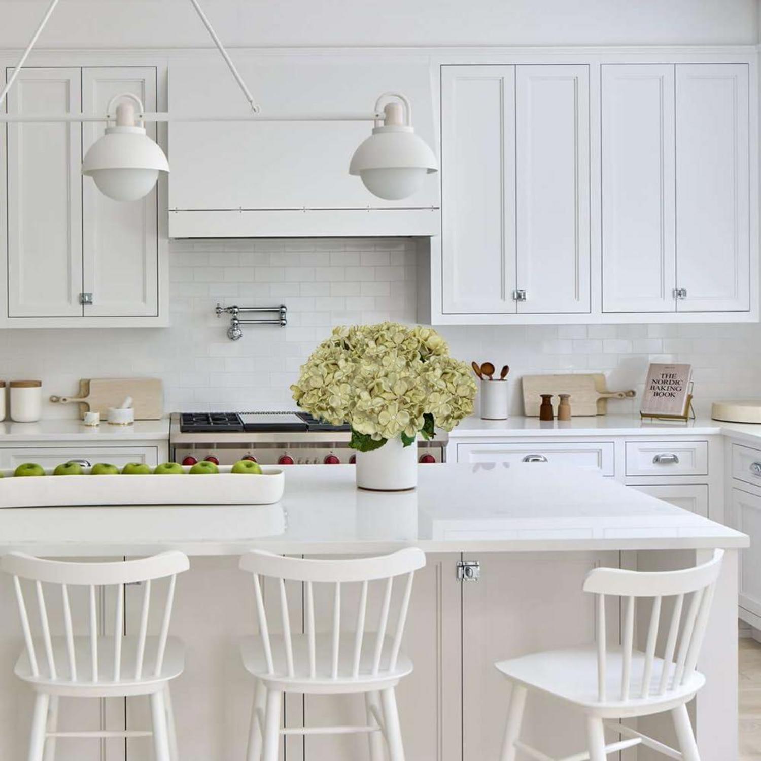 Künstliche Hortensien Blumensträuße Hochzeit Haus Hotel Deko 3er Set Cream