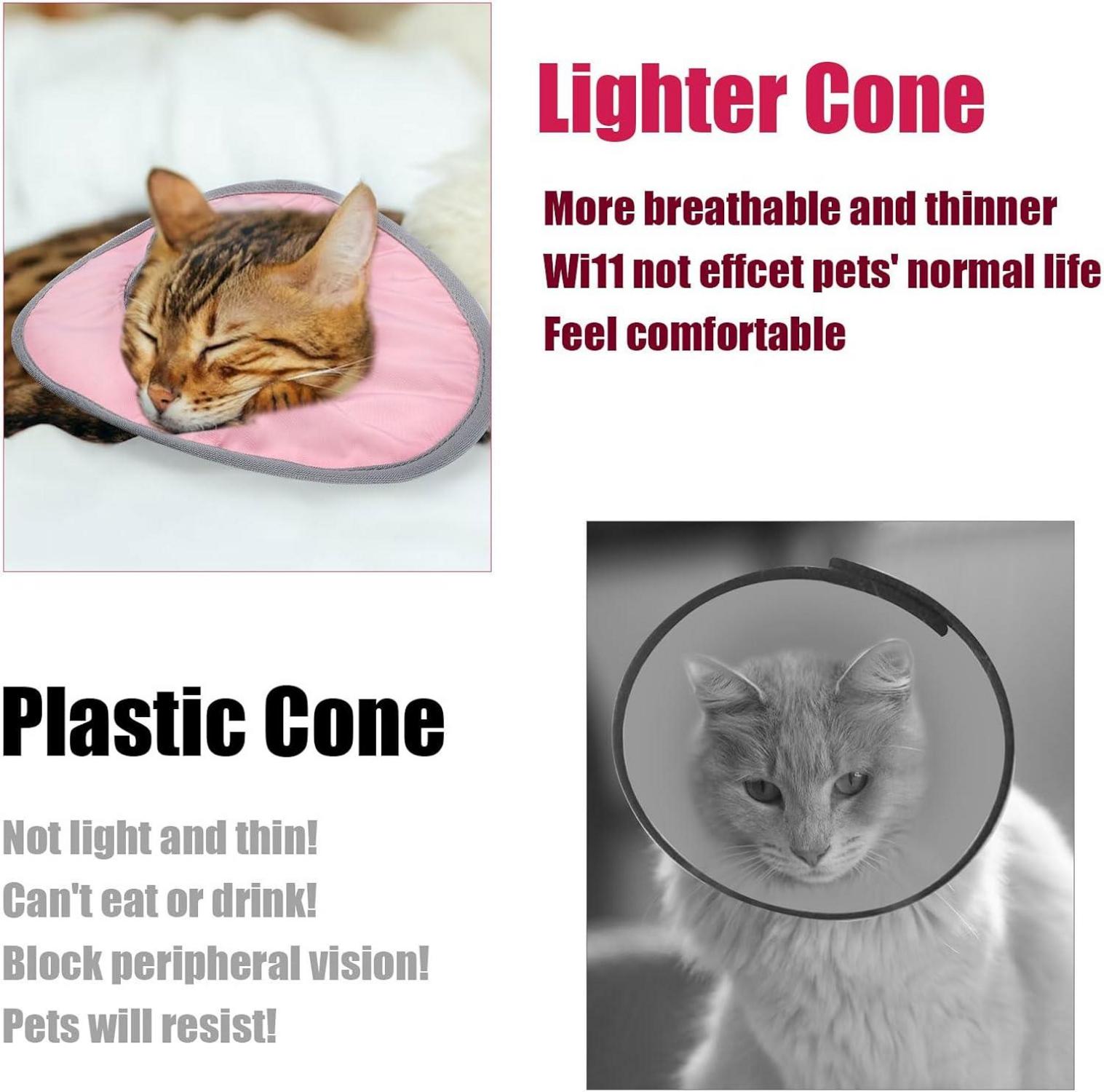 Genesungshalsband Katzen Verstellbar Wasserdicht Rosa Schutz nach OP