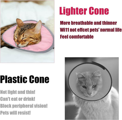 Genesungshalsband Katzen Verstellbar Wasserdicht Rosa Schutz nach OP