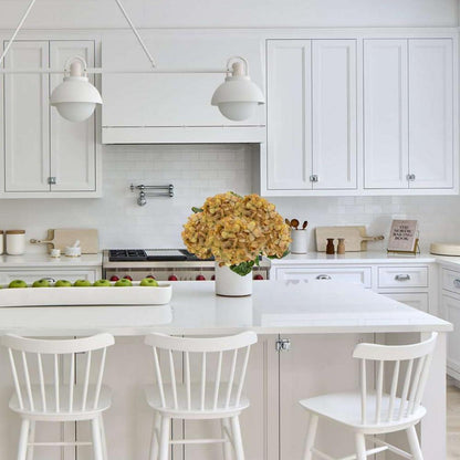 3er Set Künstliche Hortensien Blumensträuße Hochzeit Haus Hotel 23cm Orange