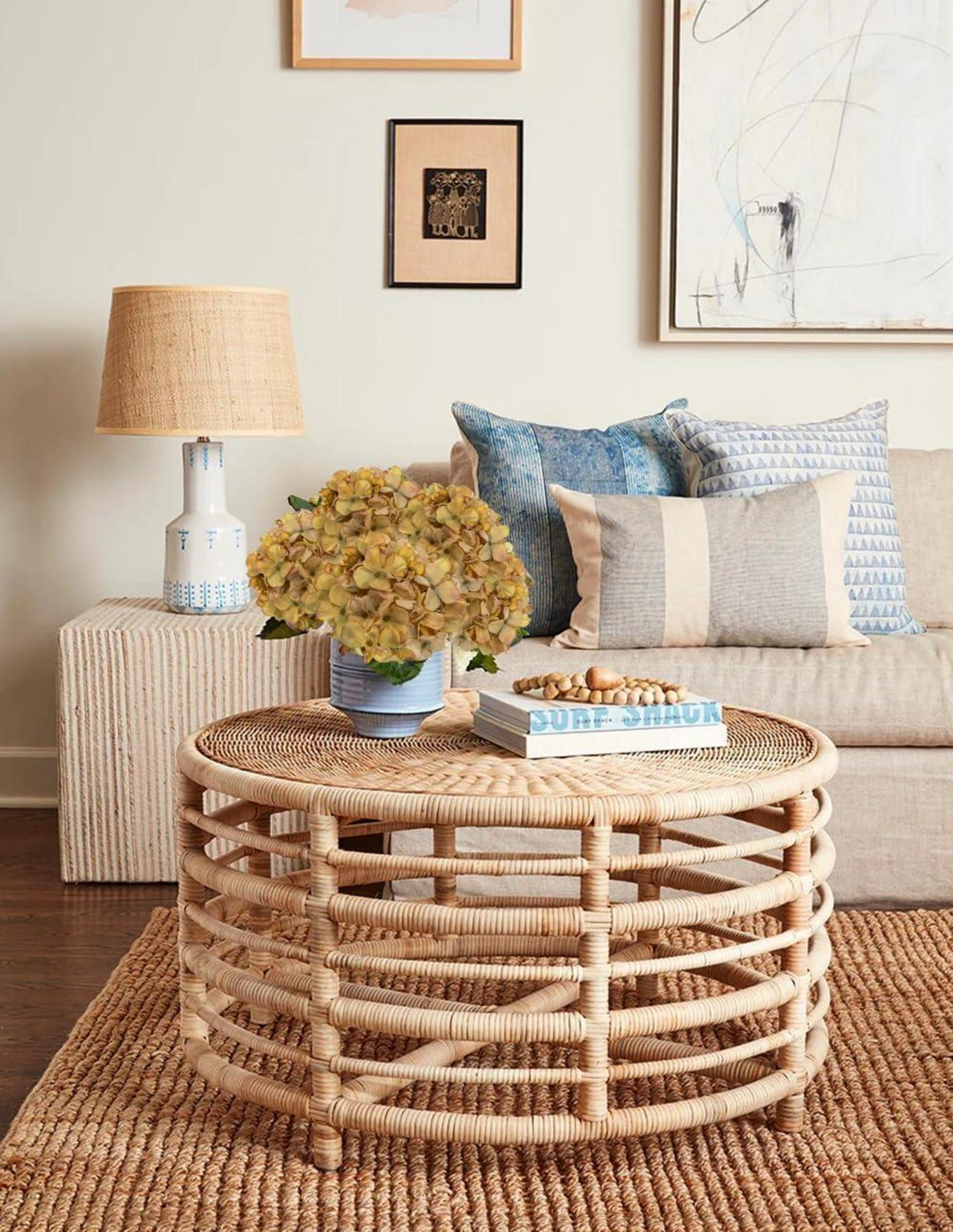 Künstliche Hortensien Kunstblumen 3er Set Hochzeit Wohn- Deko 23cm