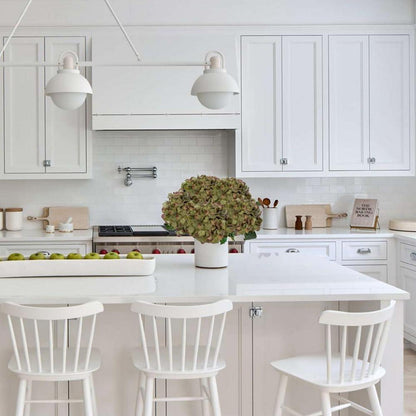 3er Set Künstliche Hortensien Blumensträuße Hochzeit Deko 23cm Grün Lila