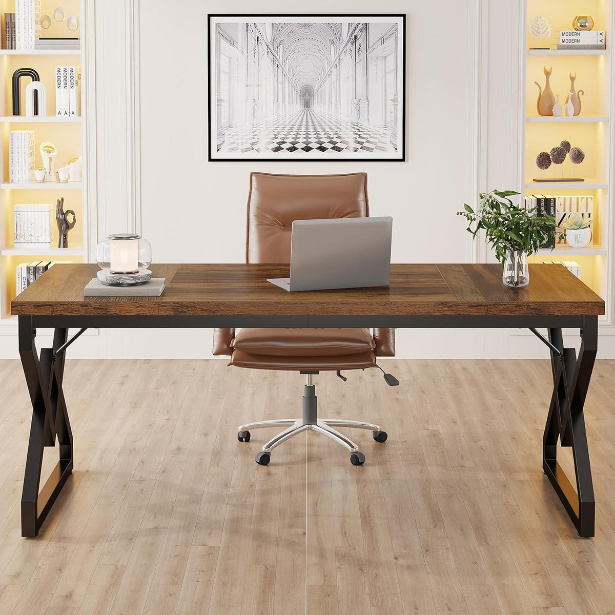 Großer Schreibtisch 160cm – Industrieller Bürotisch für Home Office