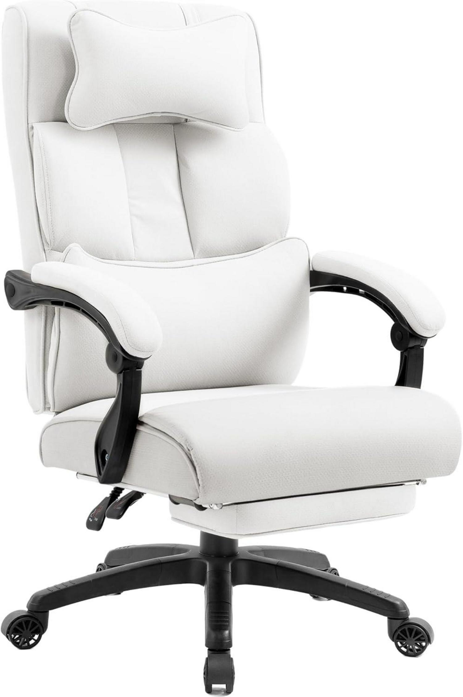 Ergonomischer Bürostuhl mit Fußstütze und hoher Rückenlehne