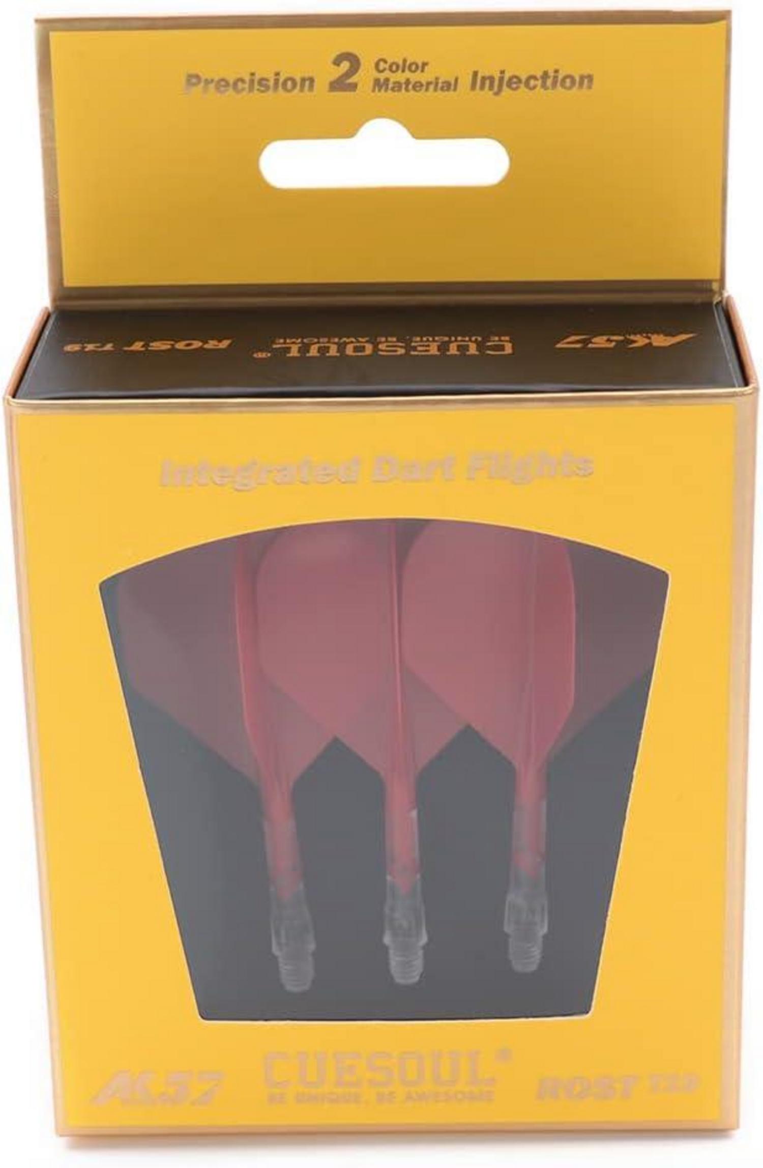 Dartschaft und Flight Set große Standardform 3er-Set roter Flug Eisschacht 2 S