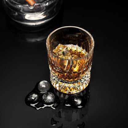 Handgeschliffene Kristall Whisky Gläser Becher Präsentationsbox 270 ml