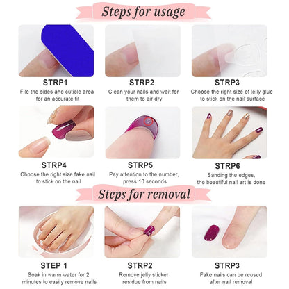24 Stück Mandel Nägel Aufkleben Mittel Glitzer Acryl Fingernägel Kit