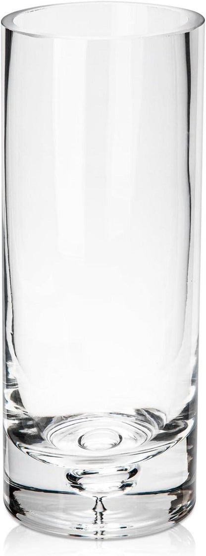 25CM Kristallklare Glasvase Zylindrisch für Hochzeit & Home Office