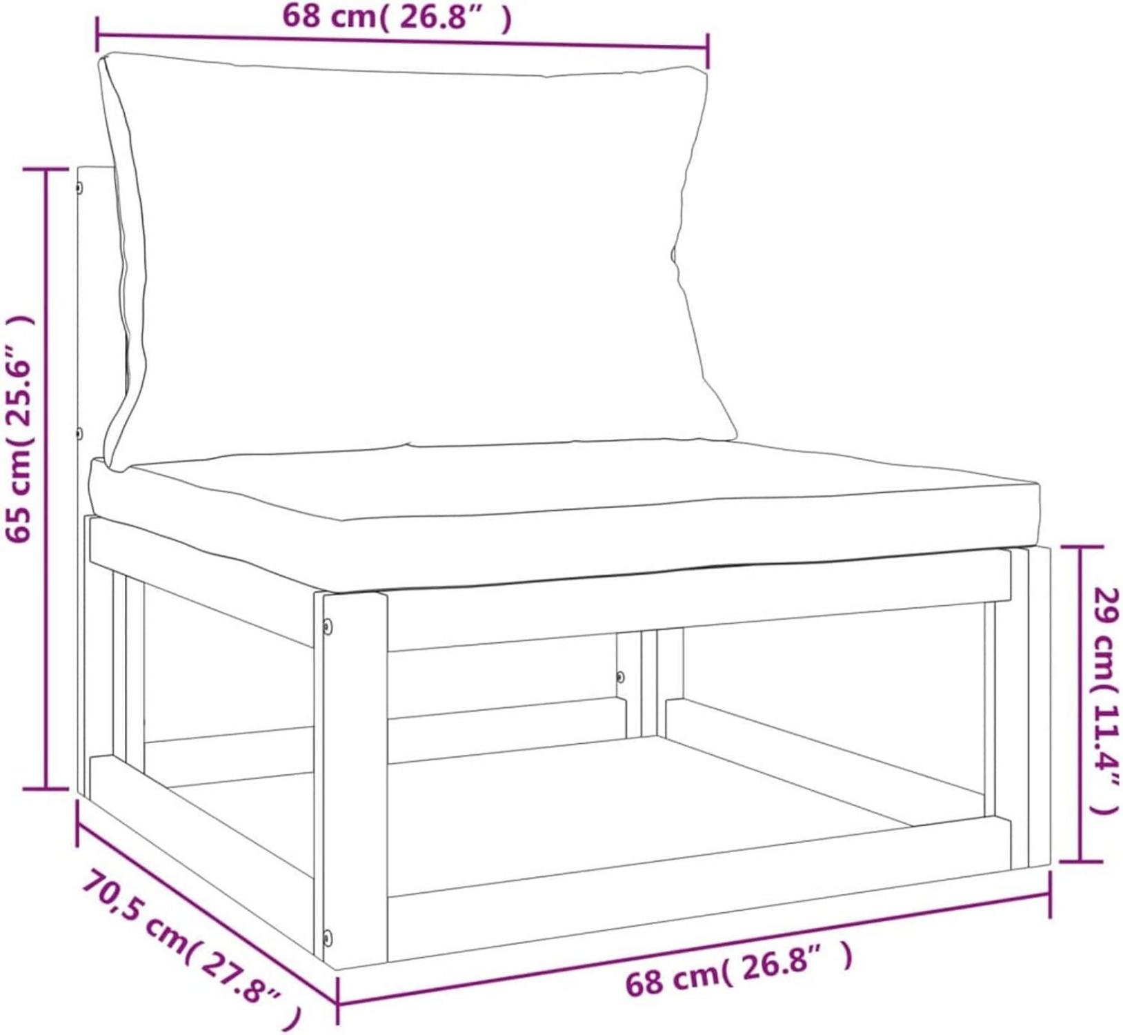 Festnight Gartenmöbel Set Holz Lounge Balkon Sitzgruppe Outdoor Sofa