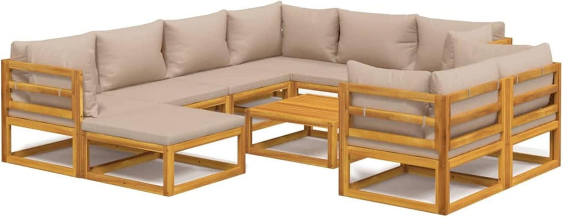 Festnight Holz Gartenmöbel Set Outdoor Lounge Sitzgarnitur