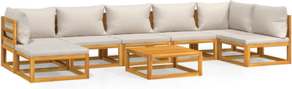 Festnight Gartenmöbel Set Holz 8-tlg Lounge Balkon Outdoor