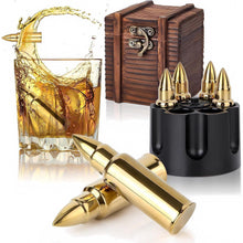 Whisky Steine Set in Holzkiste Geschenke für Männer 6 Stück