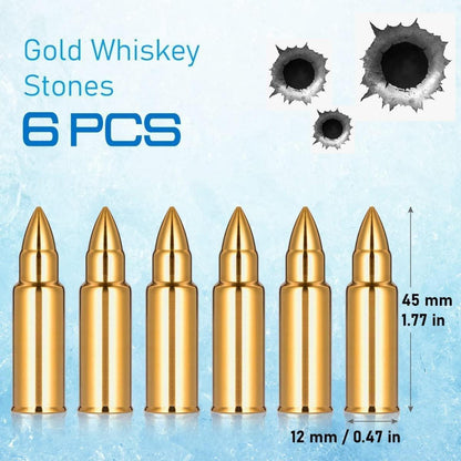 Whisky Steine Set in Holzkiste Geschenke für Männer 6 Stück