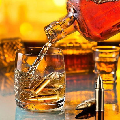 Whisky Steine Set in Holzkiste Geschenke für Männer 6 Stück