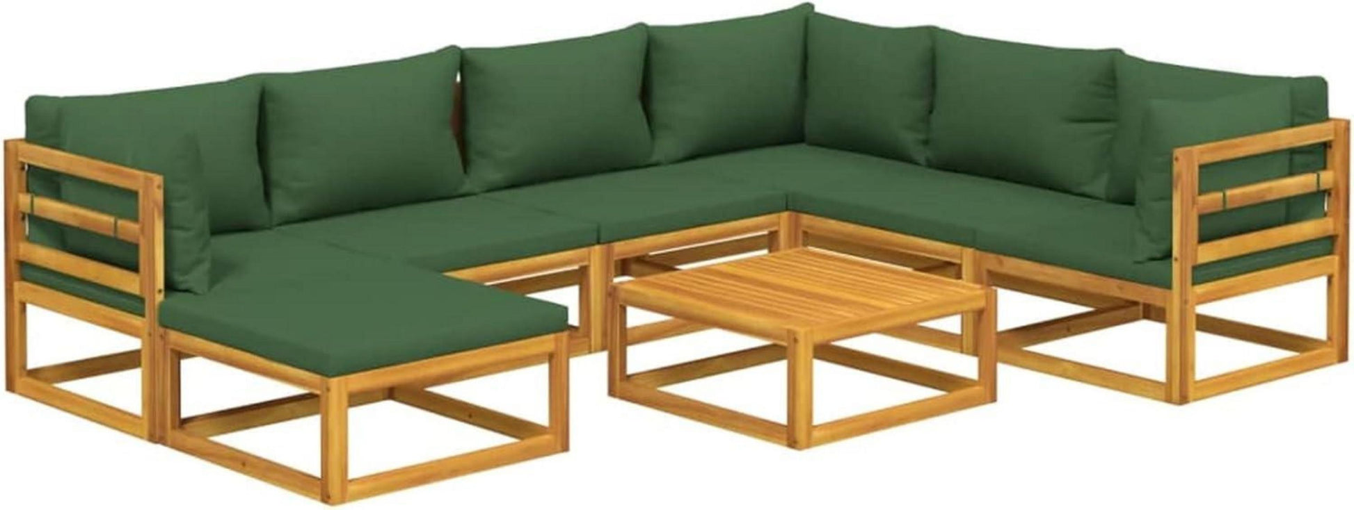 Outdoor Lounge Gartenmöbel-Set Holz 8-TLG Balkonmöbel Sitzgarnitur