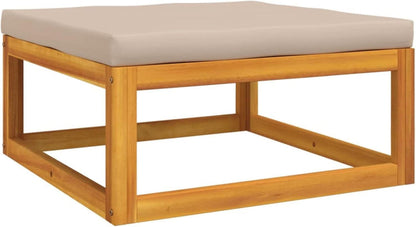 8-TLG Gartenmöbel Set Holz Lounge Outdoor Sitzgarnitur Taupe Kissen