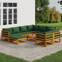 10-tlg. Lounge Gartenmöbel Set Holz Balkon Outdoor Sitzgarnitur mit