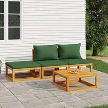 4-TLG Lounge Gartenmöbel-Set Holz Balkonmöbel Outdoor mit Kissen