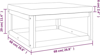 Festnight Gartenmöbel Set Holz 4-TLG Balkon Lounge Sitzgarnitur Outdoor Tisch