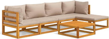 Modulares Gartenmöbel-Set Holz 6-TLG Balkon Lounge