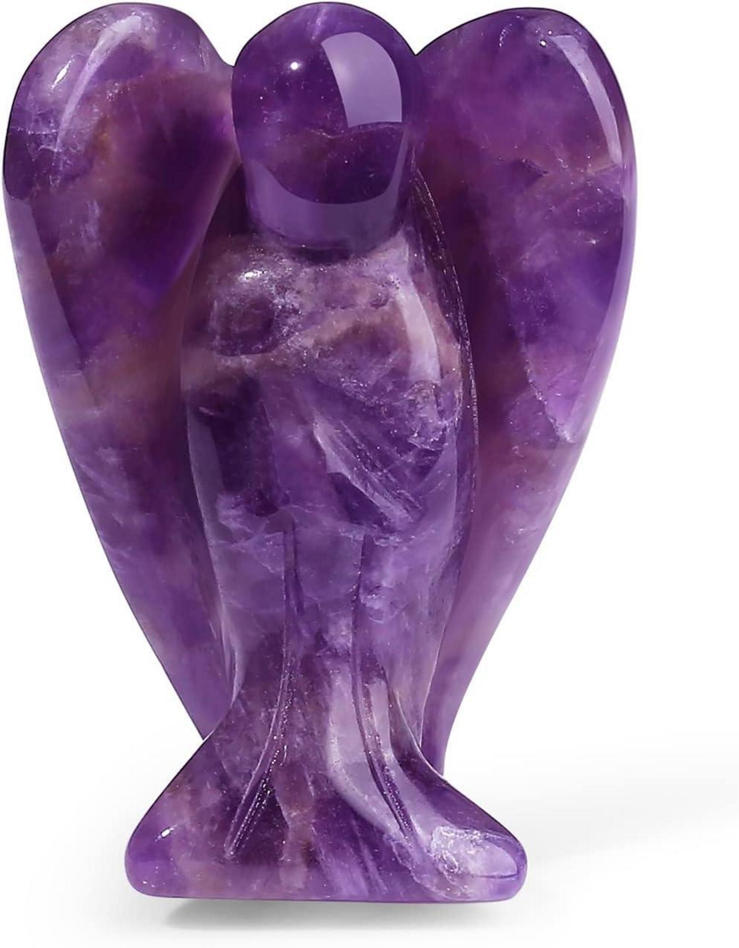 Engel Figur Amethyst Schutzengel Kristall Heilung Stein Geschenk