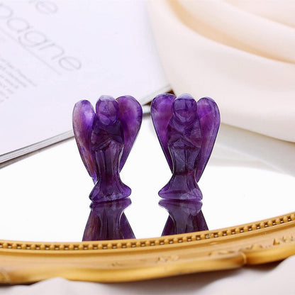 Engel Figur Amethyst Schutzengel Kristall Heilung Stein Geschenk